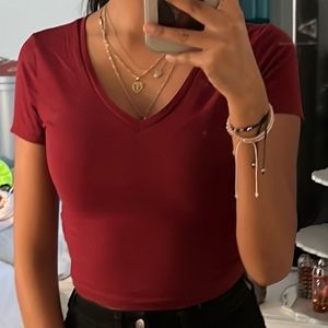 Target V-neck cropped top